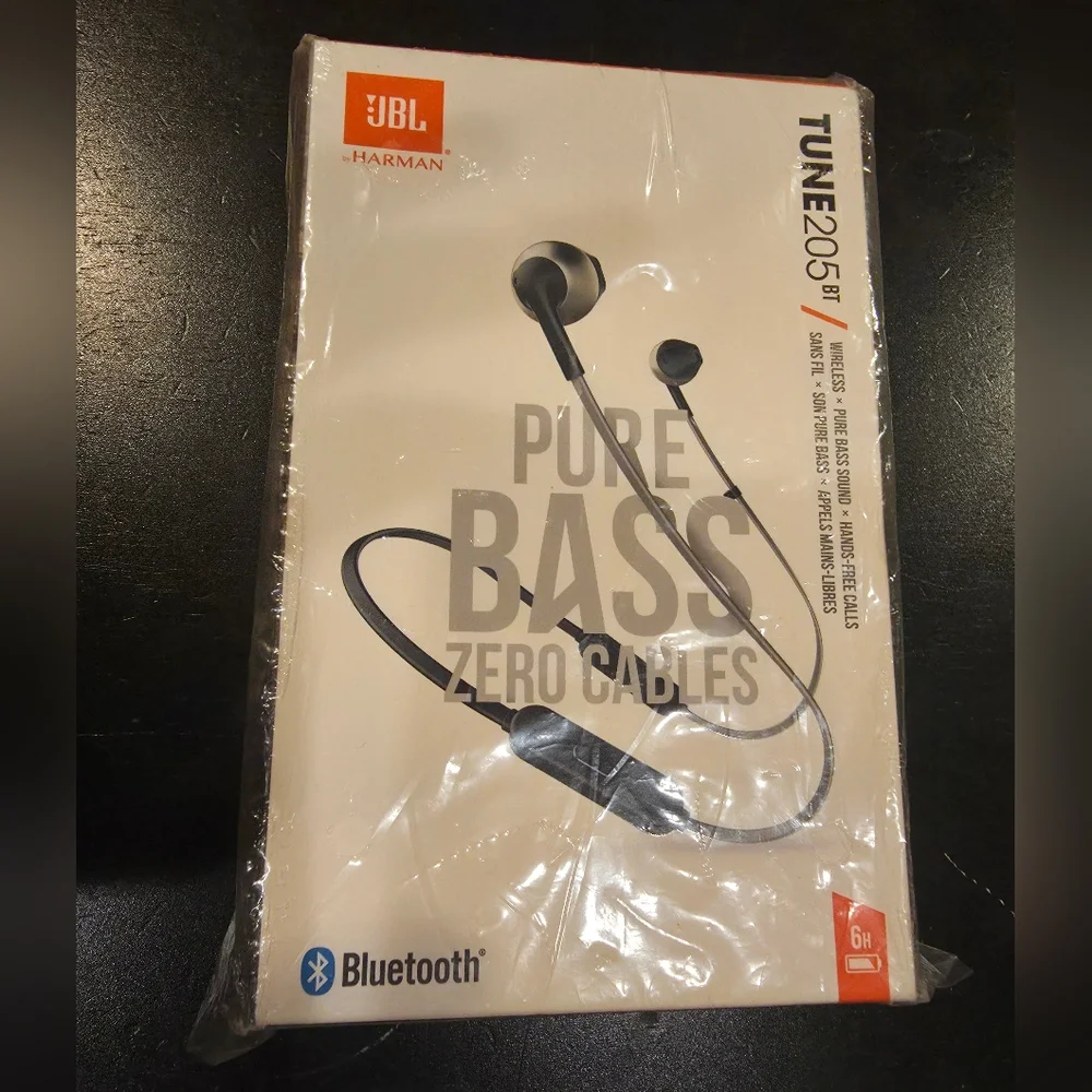 JBL TUNE 205BT In-Ear Black Wireless Bluetooth Headphone